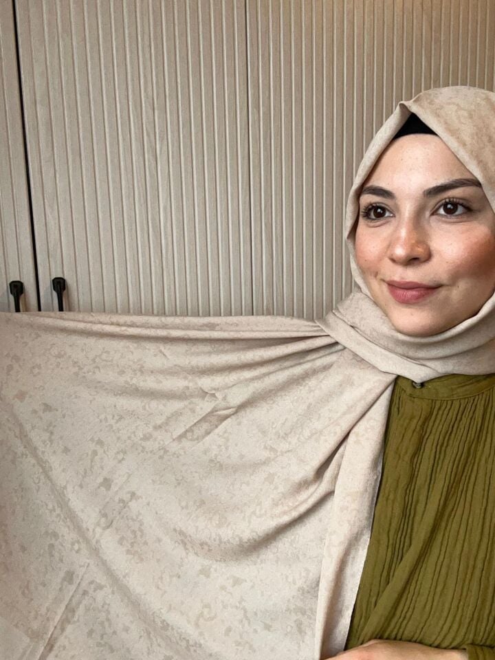 Harem Scarf Gold Silvia Şal Kum Beji