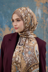 İpekhan Cappucino Hint Vual Şal 5004-11