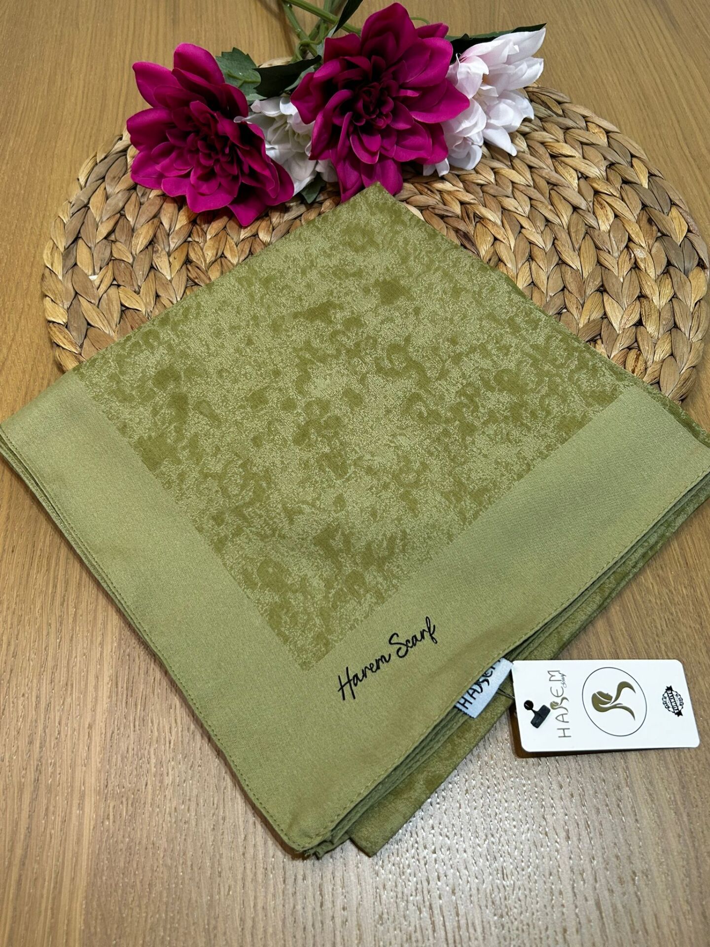 Harem Scarf Gold Silvia Eşarp Yağ Yeşili