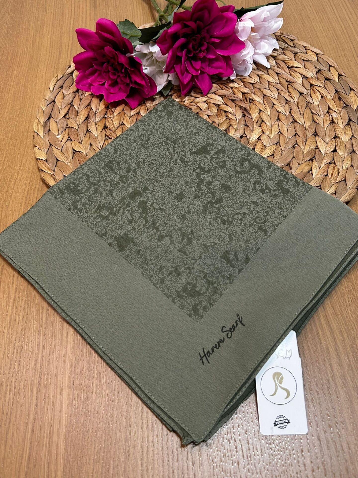 Harem Scarf Gold Silvia Eşarp Haki