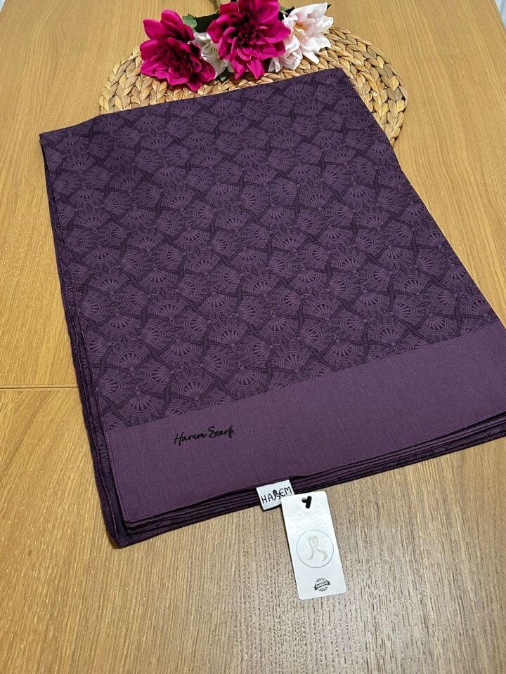 Harem Scarf Gold Sahra Şal Mürdüm