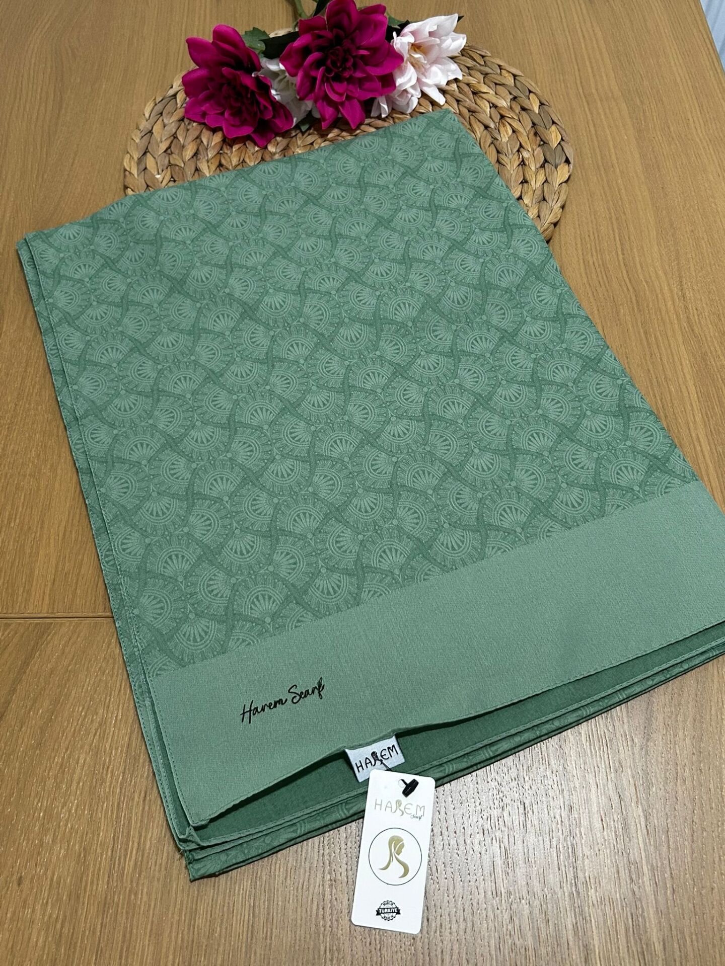 Harem Scarf Gold Sahra Şal Yeşil