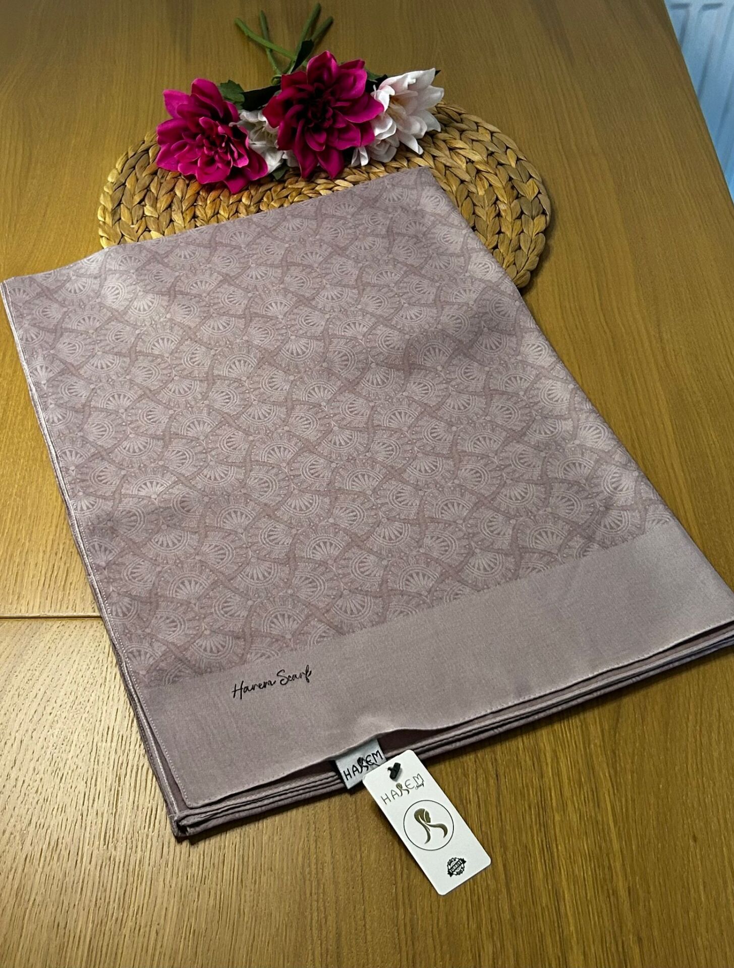 Harem Scarf Gold Sahra Şal Koyu Lavanta