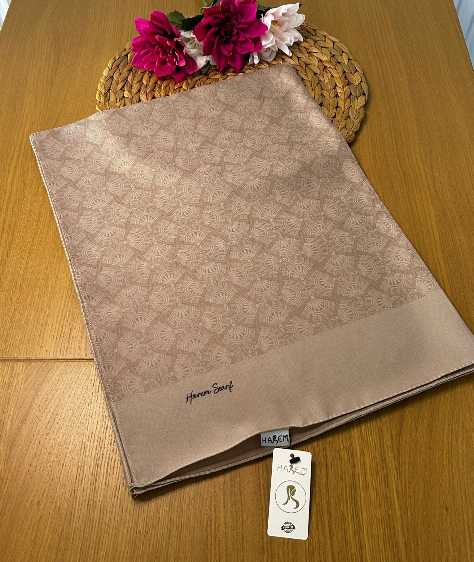 Harem Scarf Gold Sahra Şal Açık Vizon