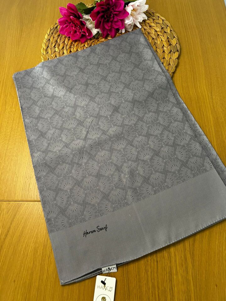 Harem Scarf Gold Sahra Şal Gri