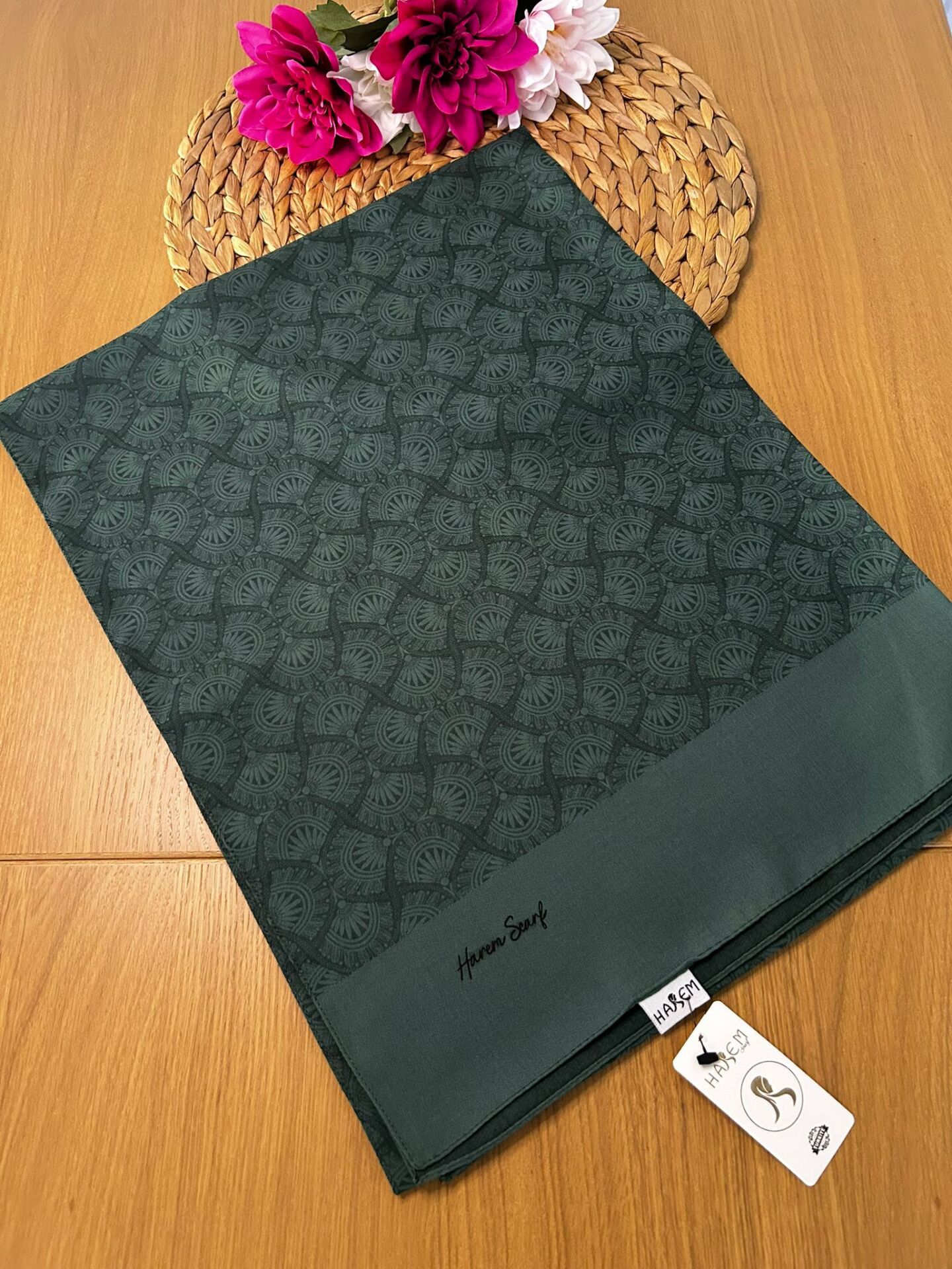 Harem Scarf Gold Sahra Şal Zümrüt