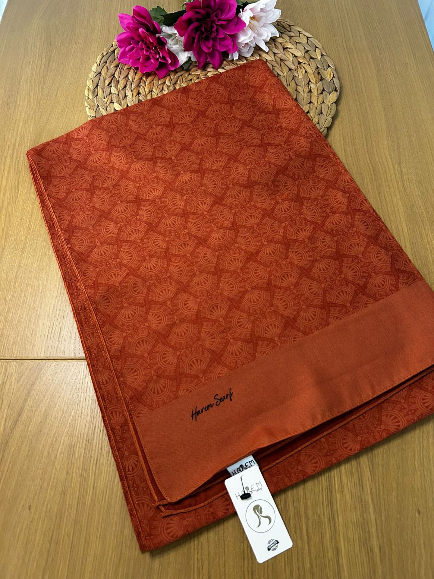 Harem Scarf Gold Sahra Şal Kiremit