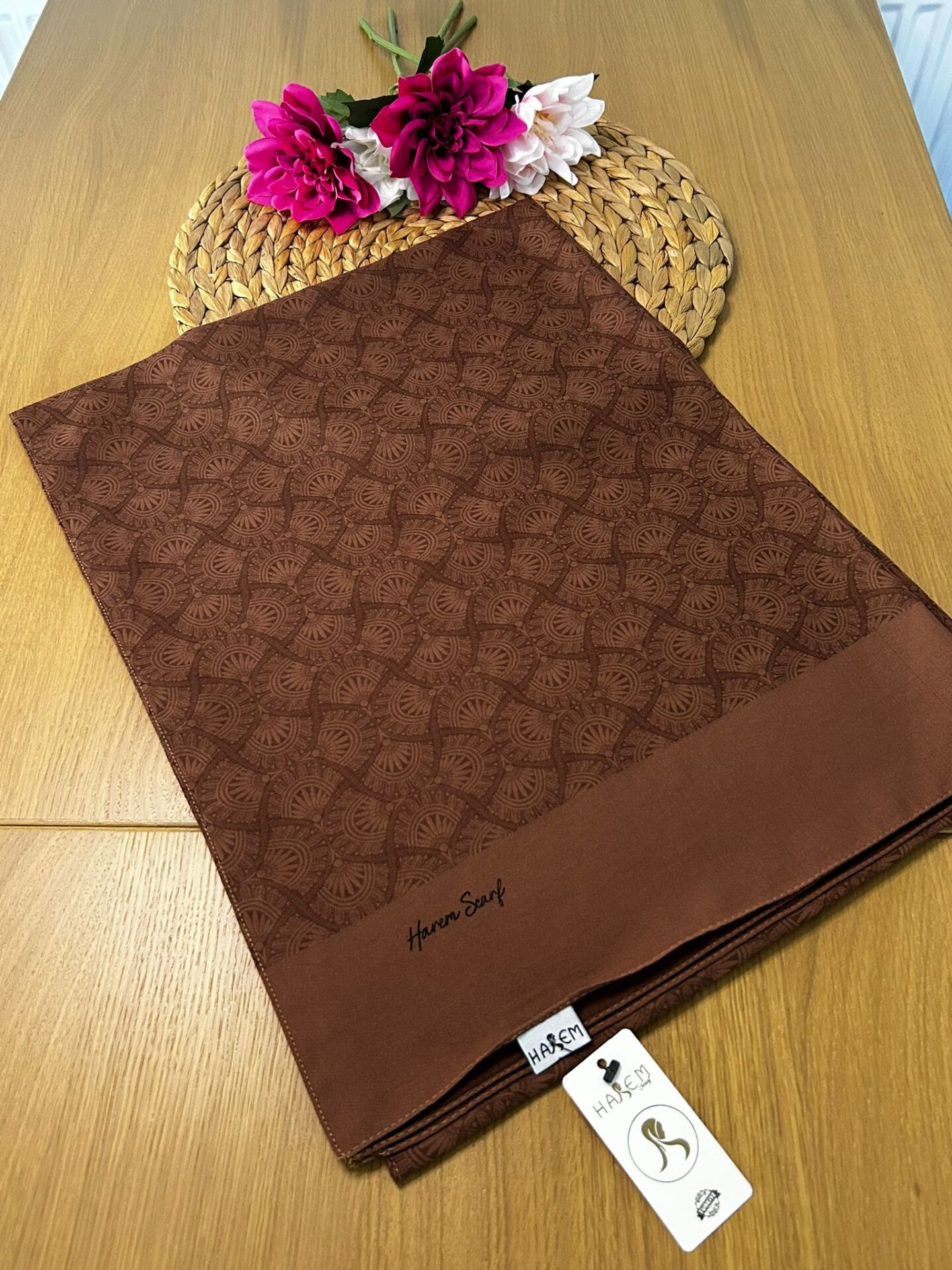 Harem Scarf Gold Sahra Şal Çikolata