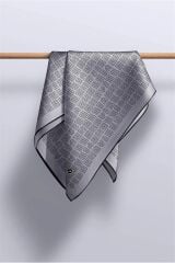 Twill İpek Eşarp Gri, Siyah