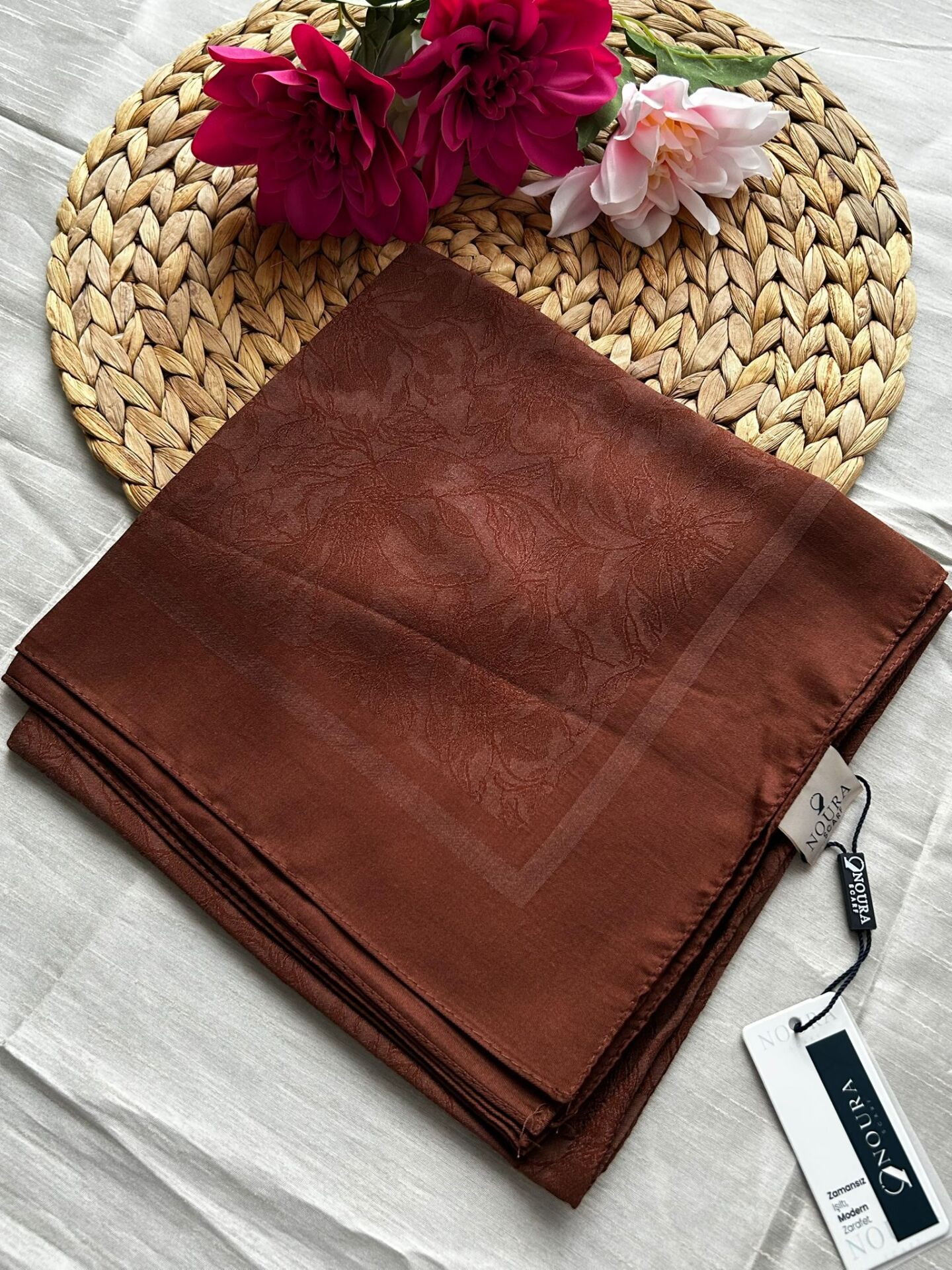 Harem Scarf Silver Neva Eşarp Çikolata