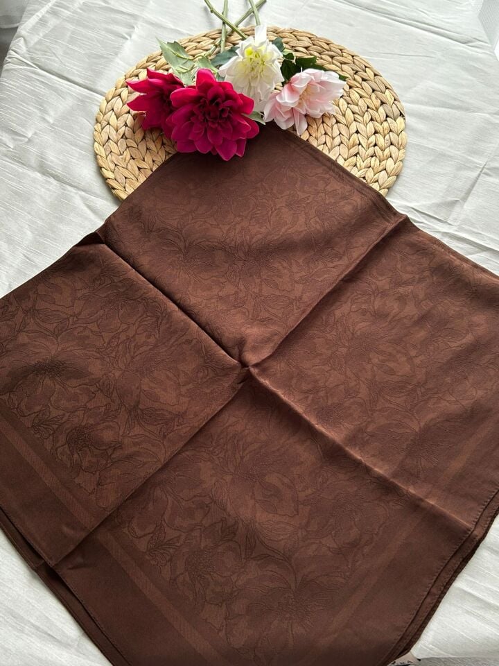 Harem Scarf Silver Neva Eşarp Acı Kahve