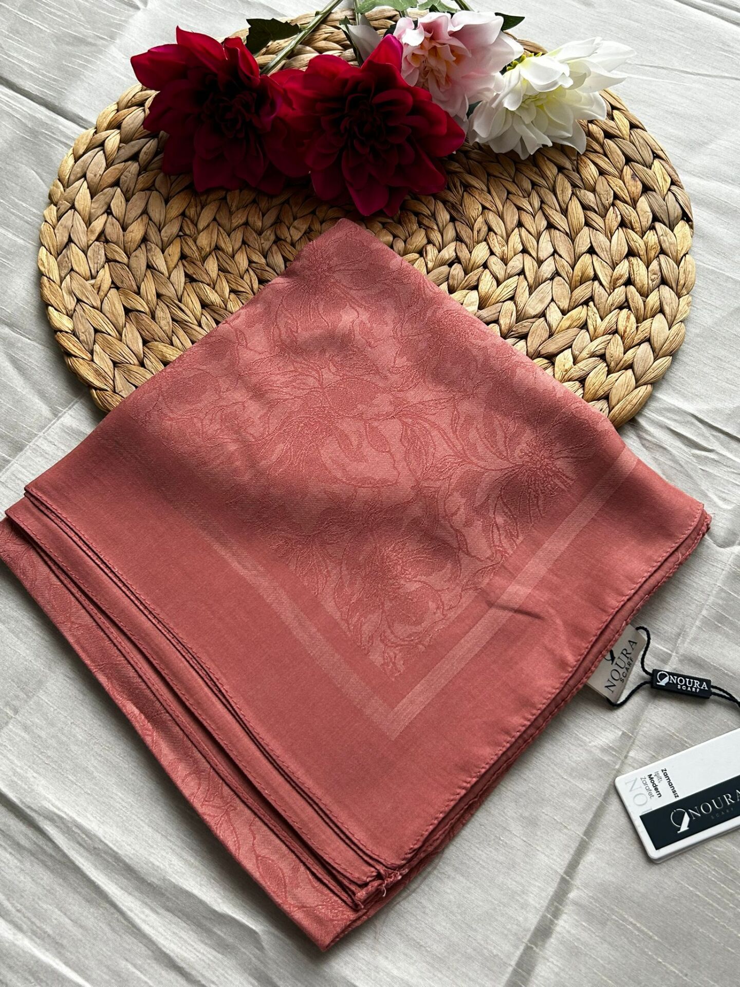 Harem Scarf Silver Neva Eşarp Gül Kurusu