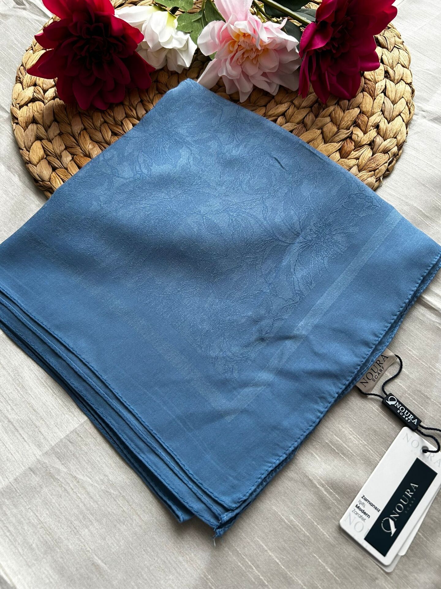 Harem Scarf Silver Neva Eşarp İndigo