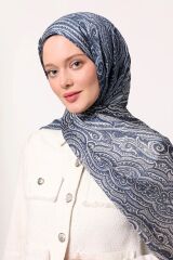 Hint Ipeği Şal D.1 - Lacivert