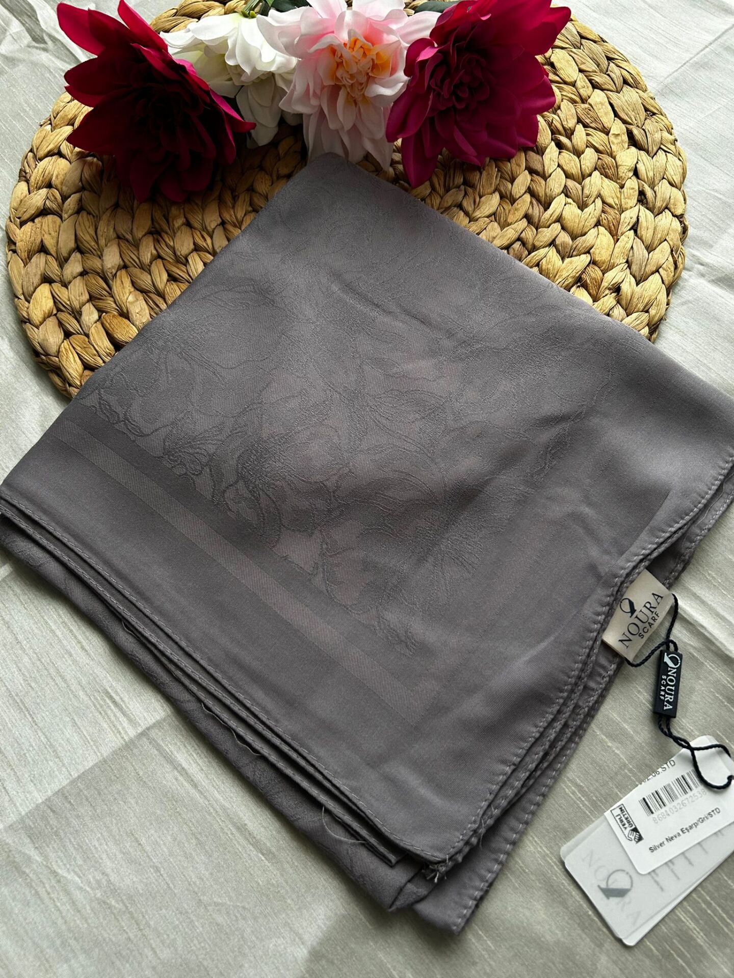 Harem Scarf Silver Neva Eşarp Gri