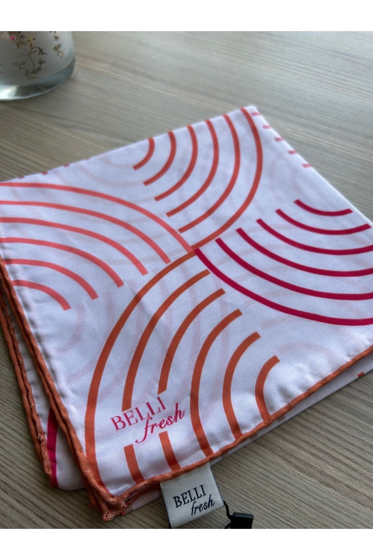 Belli Fresh Yay Desen Soft Eşarp Turuncu