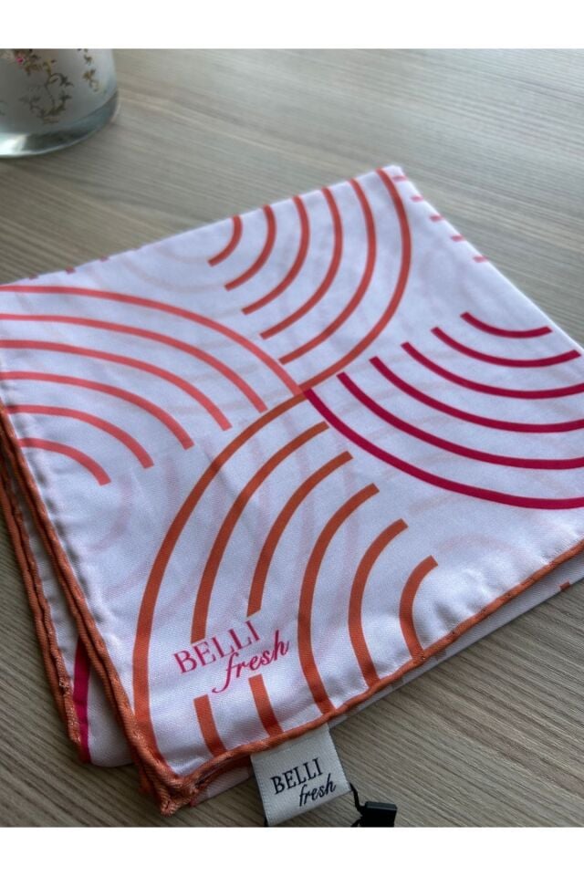 Belli Fresh Yay Desen Soft Eşarp Turuncu