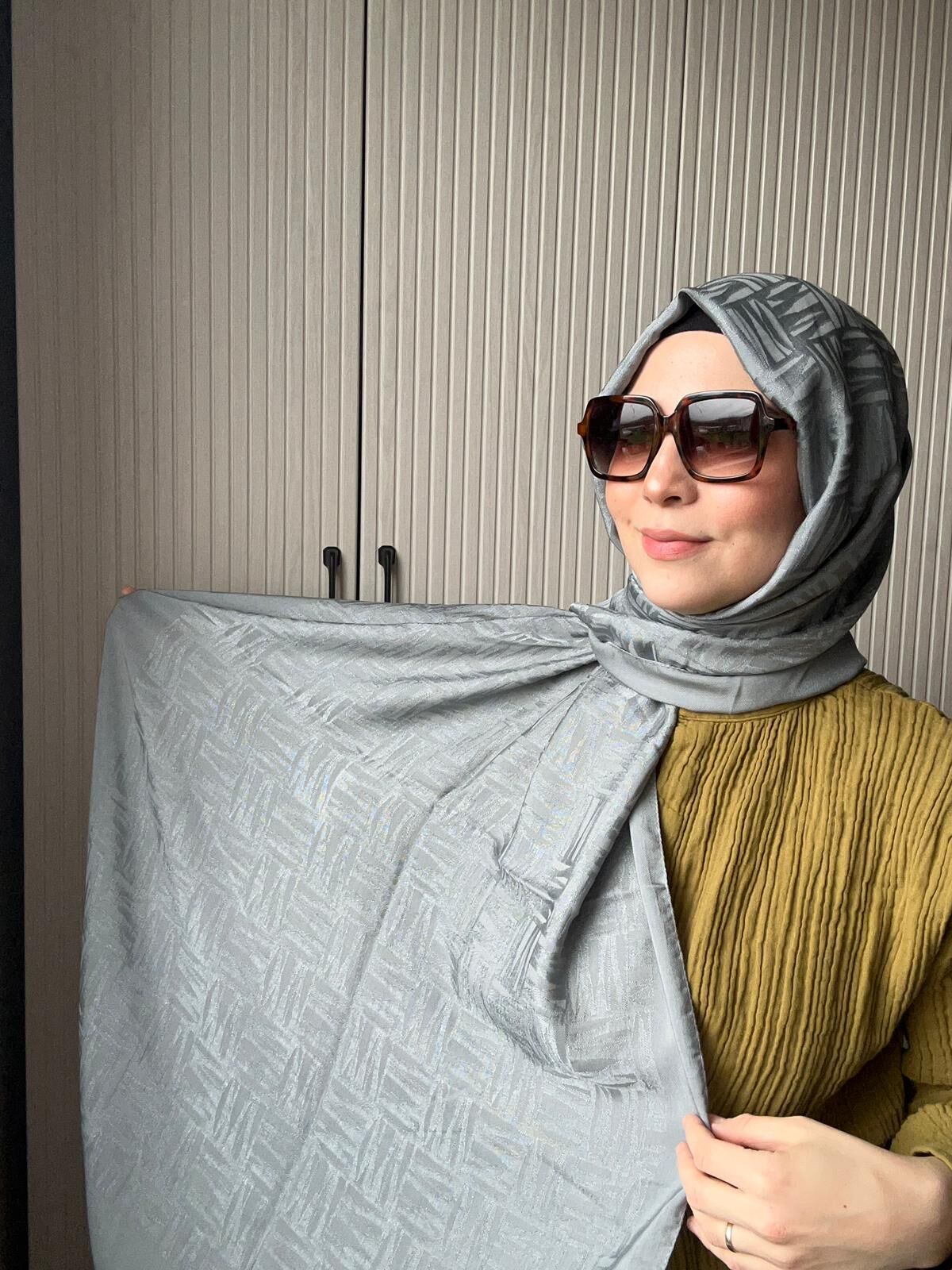 Noura Scarf Elisa Şal Koyu Gri