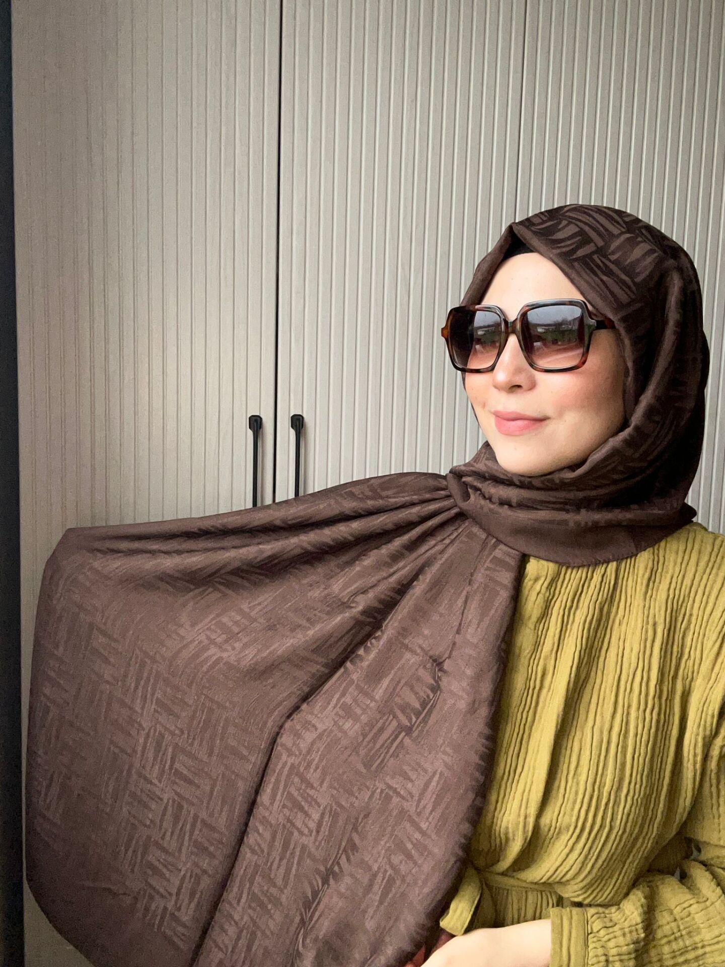 Noura Scarf Elisa Şal Acı Kahve