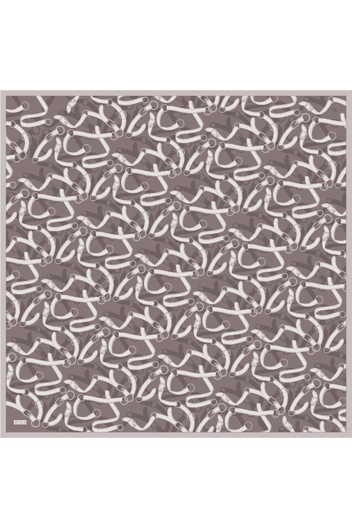 Saf İpek Eşarp 4125D02( Twill İpek) -568 90 x 90 Gül Kurusu