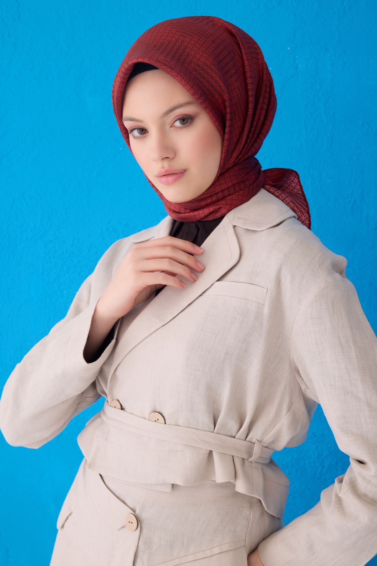 2025 Yaz Sezonu % 100 Twill İpek Eşarp 4104D 62