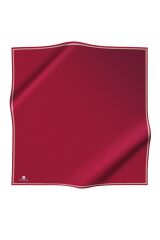 %100 Twill İpek Monogram Desenli Bordo Renkli 90x90 Eşarp Dikim Şekli : El Dikişi