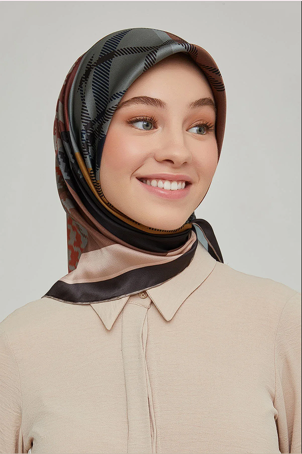 Armine Nostalji Twill İpek Eşarp 8620-09