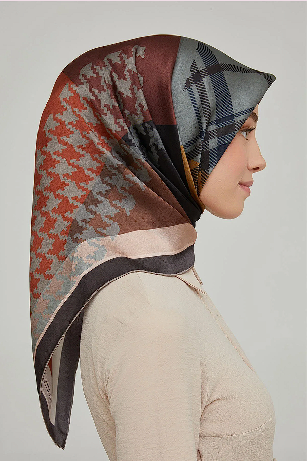 Armine Nostalji Twill İpek Eşarp 8620-09