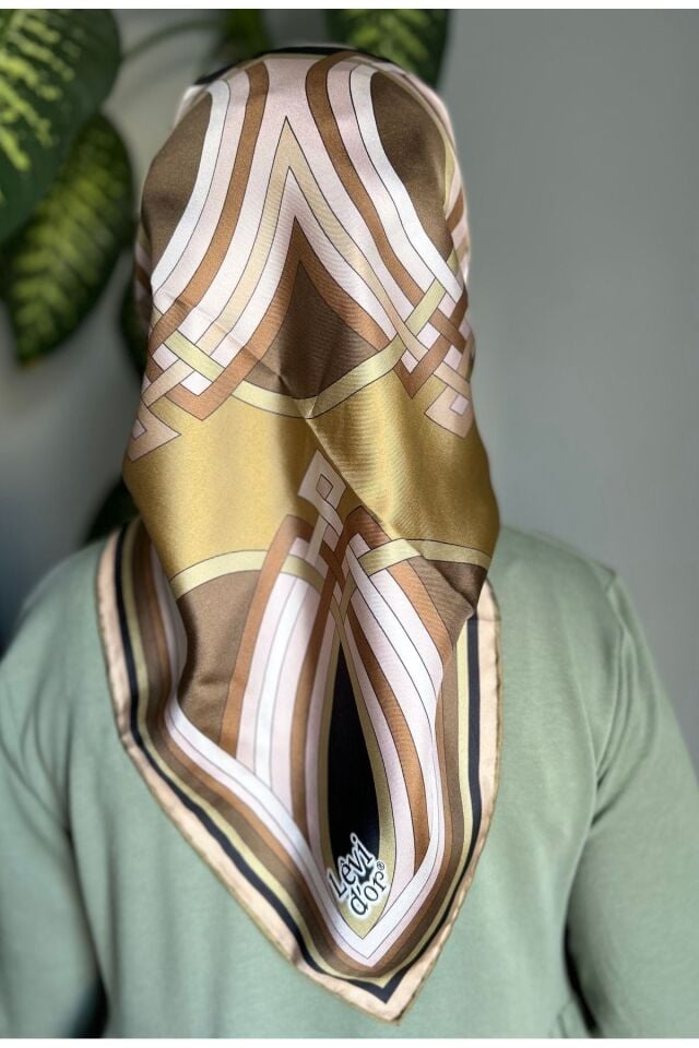 Levidor Twill İpek Eşarp Yağ Yeşili