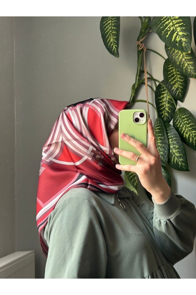 Levidor Twill İpek Eşarp Bordo
