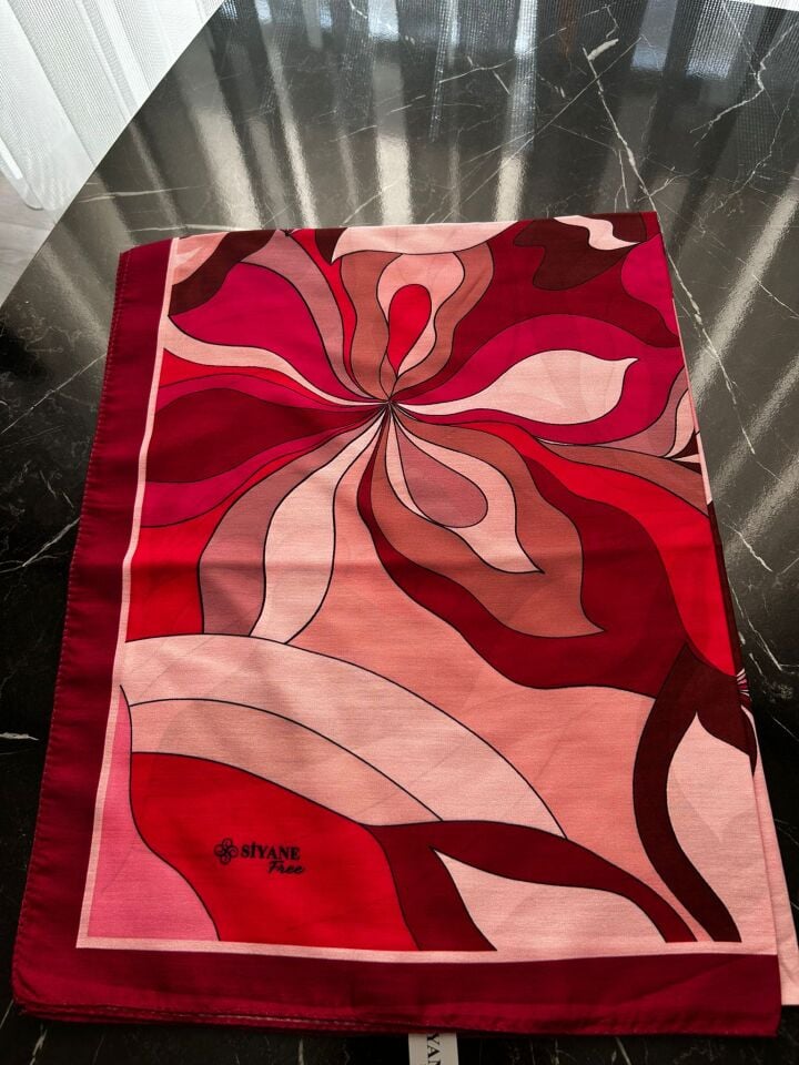 Siyane Scarf Naturel Desen Şal 01