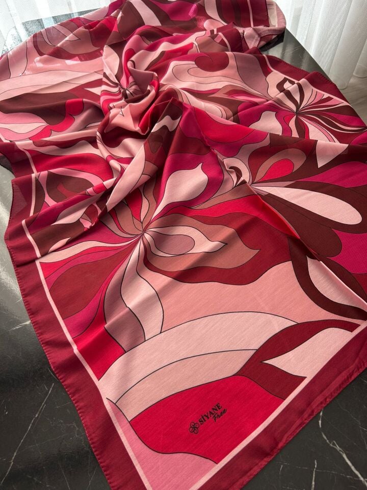 Siyane Scarf Naturel Desen Şal 01