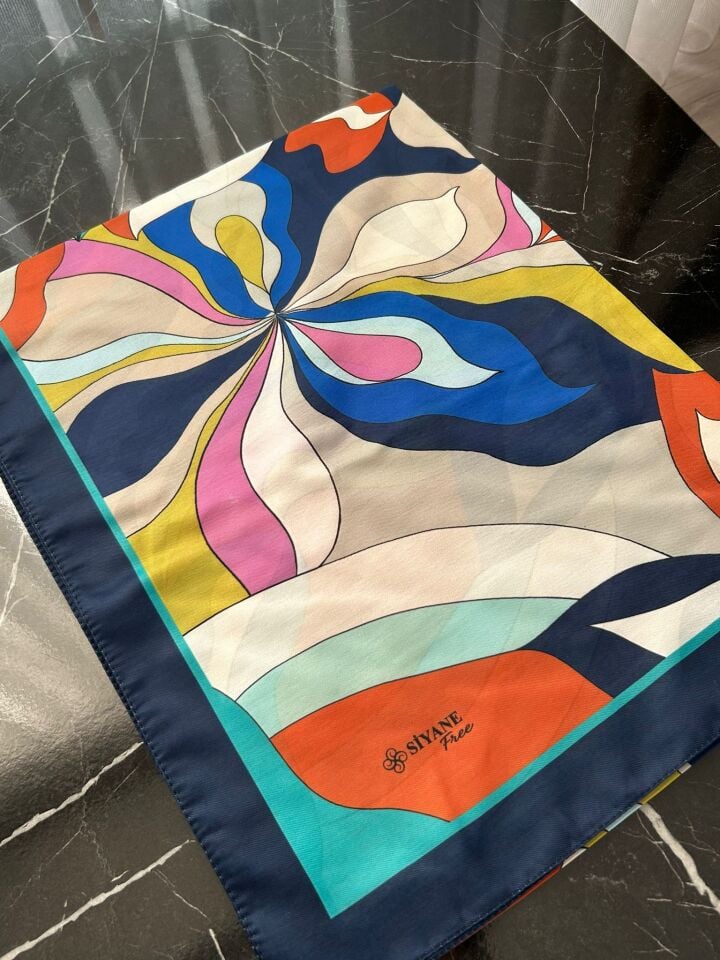 Siyane Scarf Naturel Desen Şal 07