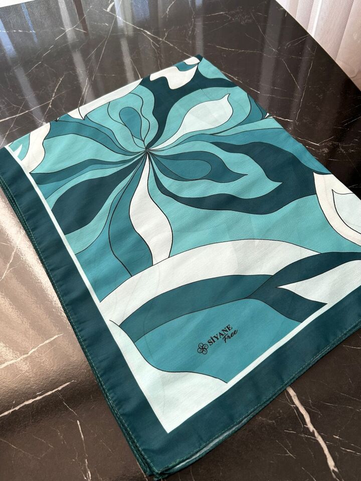 Siyane Scarf Naturel Desen Şal 10