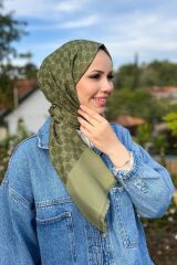 Elegance Monogram Şal - 1090100-952 - Yeşil