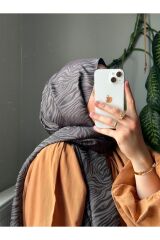 İpekseli Zebra Dokuma Vual Şal Bakır