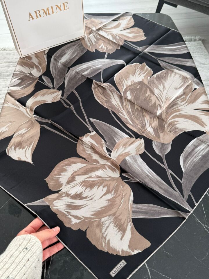 Armine 2026 İlkbahar Yaz Tivil İpek Eşarp 9506-06