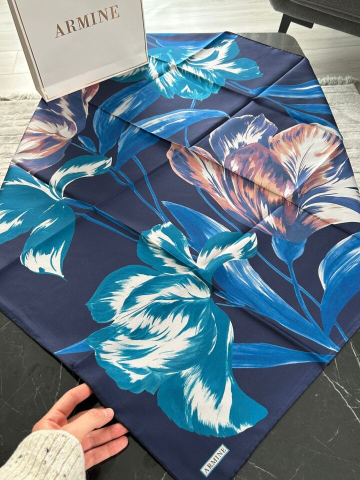 Armine 2026 İlkbahar Yaz Tivil İpek Eşarp 9506-32