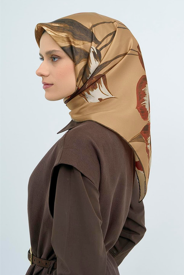 Armine 2026 İlkbahar Yaz Tivil İpek Eşarp 9506-82