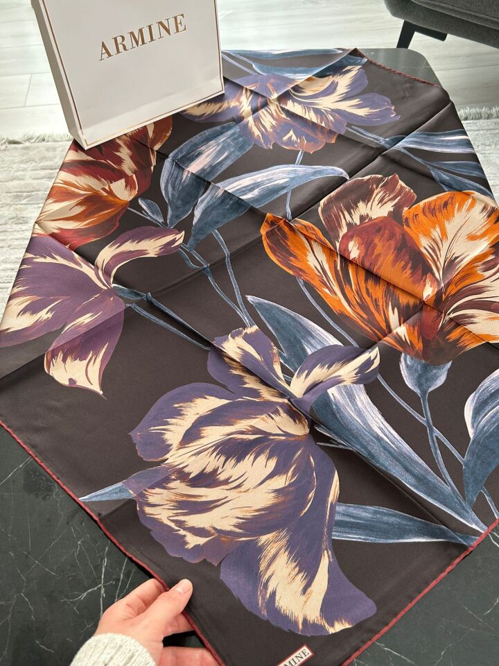 Armine 2026 İlkbahar Yaz Tivil İpek Eşarp 9506-31