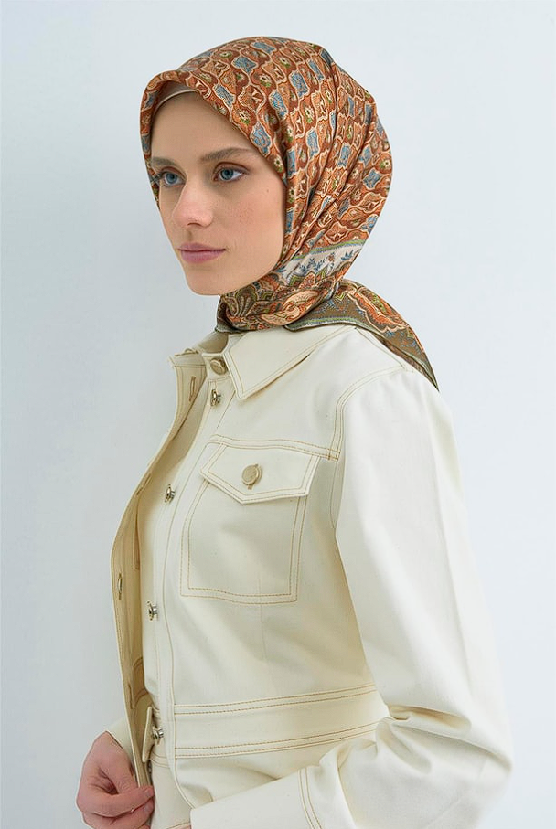 Armine 2026 İlkbahar Yaz Tivil İpek Eşarp 9518-51