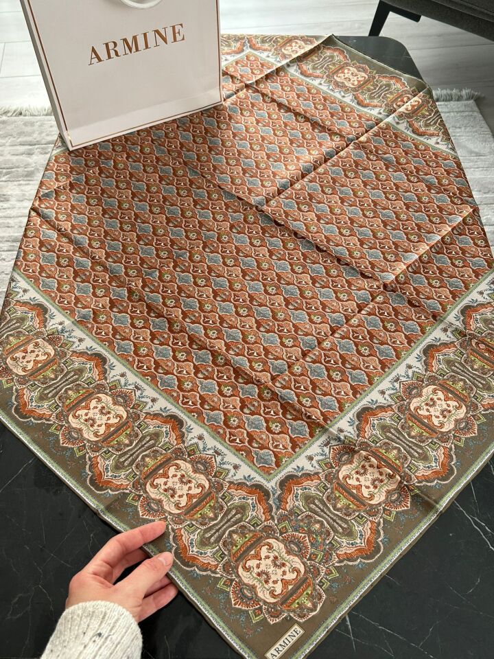 Armine 2026 İlkbahar Yaz Tivil İpek Eşarp 9518-51