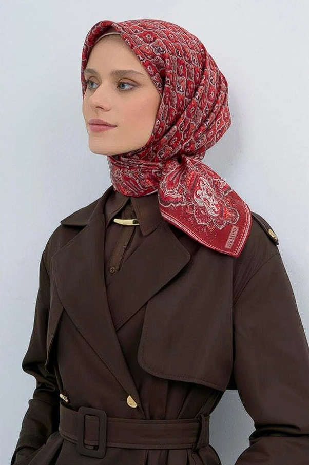 Armine 2026 İlkbahar Yaz Tivil İpek Eşarp 9518-02