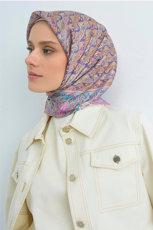 Armine 2026 İlkbahar Yaz Tivil İpek Eşarp 9518-84