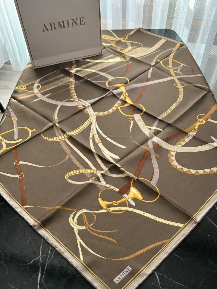 Armine 2026 İlkbahar Yaz Tivil İpek Eşarp 9517-51