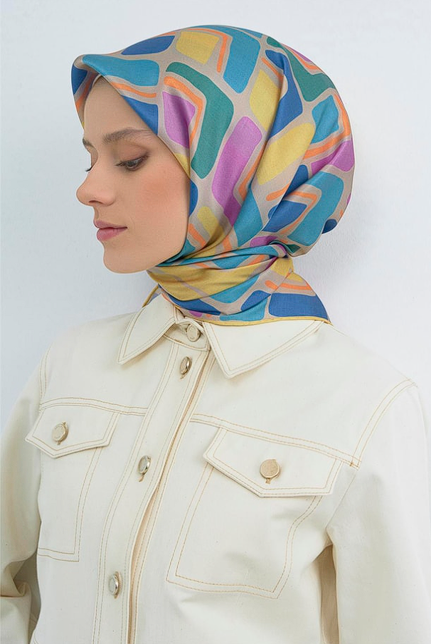 Armine 2026 İlkbahar Yaz Tivil İpek Eşarp 9504-55