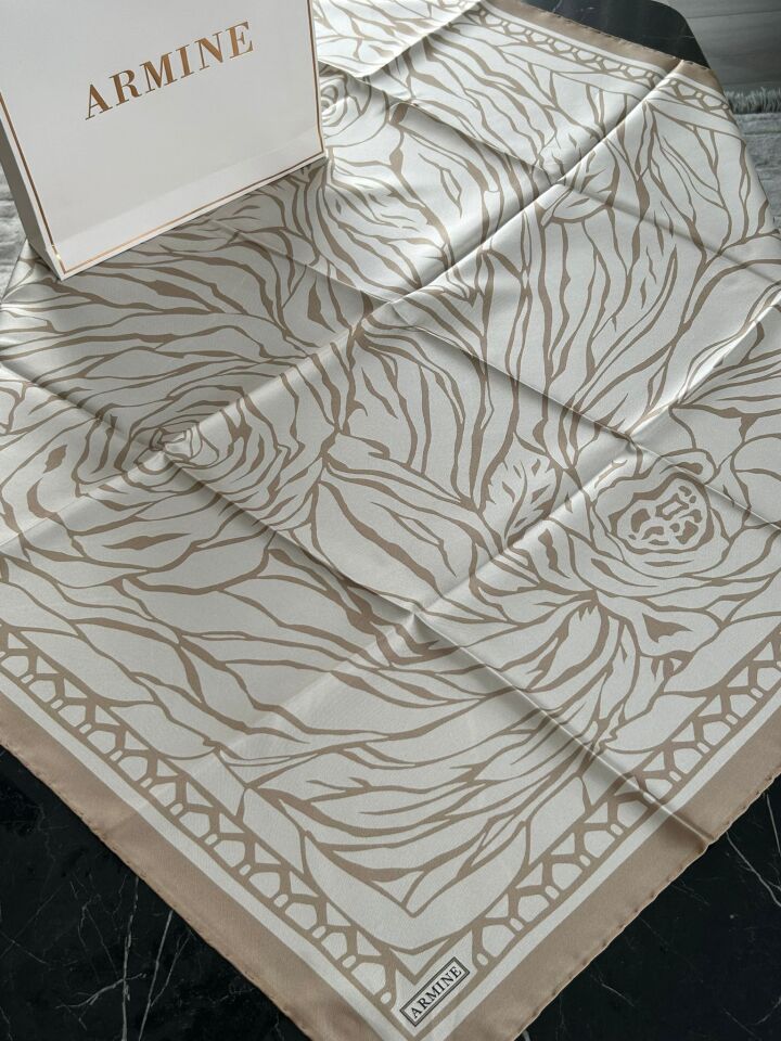 Armine 2026 İlkbahar Yaz Tivil İpek Eşarp 9511-02