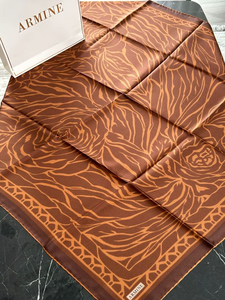 Armine 2026 İlkbahar Yaz Tivil İpek Eşarp 9511-88