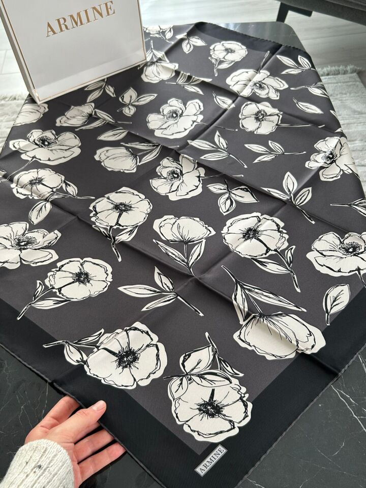 Armine 2026 İlkbahar Yaz Tivil İpek Eşarp 9536-32