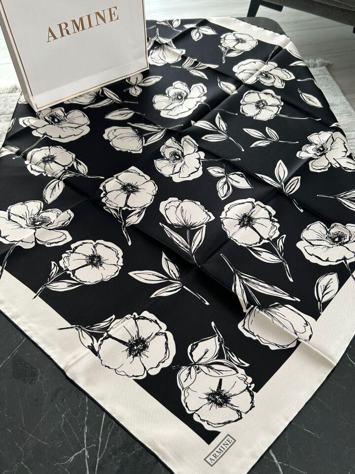 Armine 2026 İlkbahar Yaz Tivil İpek Eşarp 9536-30